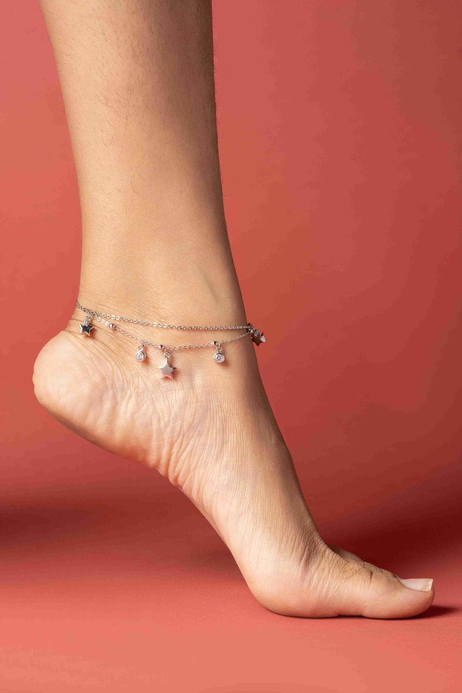 Celestia - Silver Anklet Design