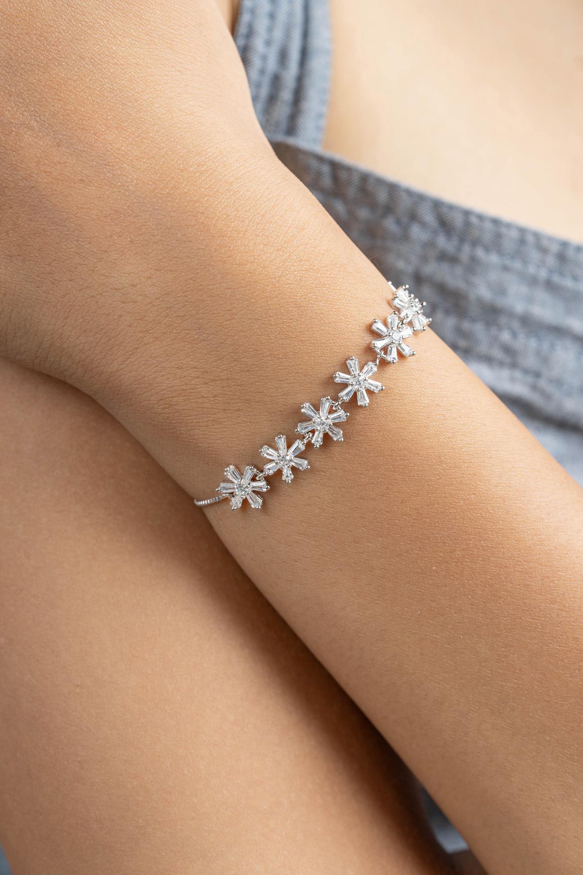 Petaline Bracelet- - silver bracelet bangle for women