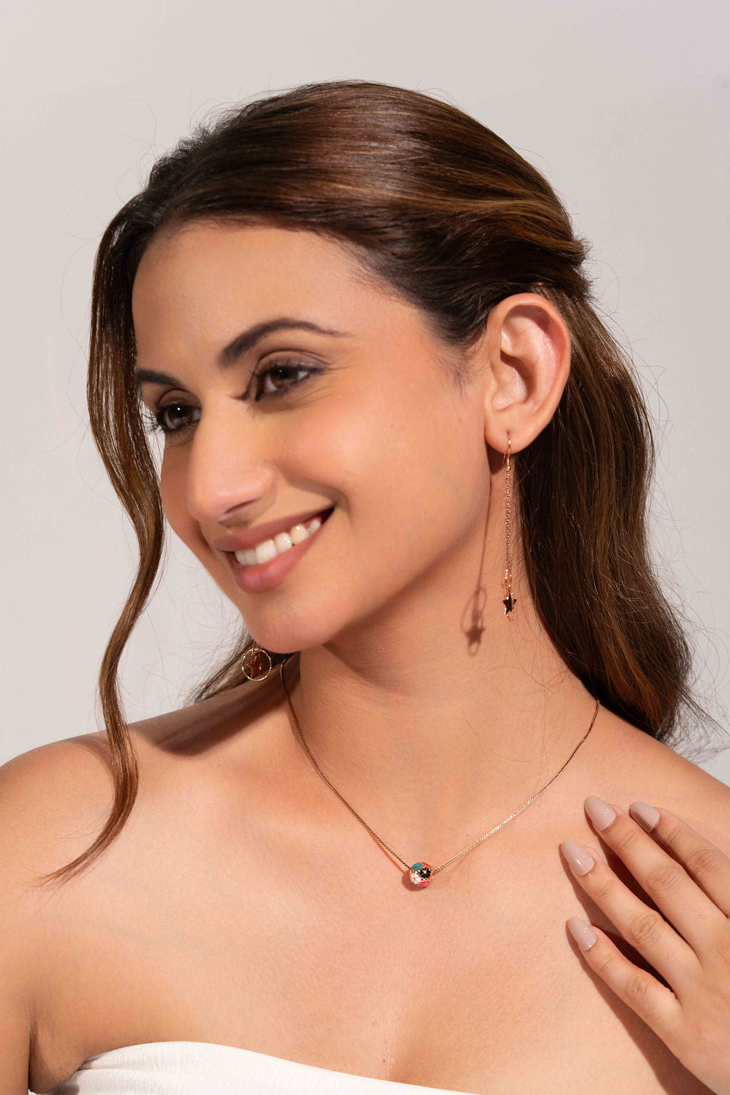 Fleurpop Necklace In Rose Gold