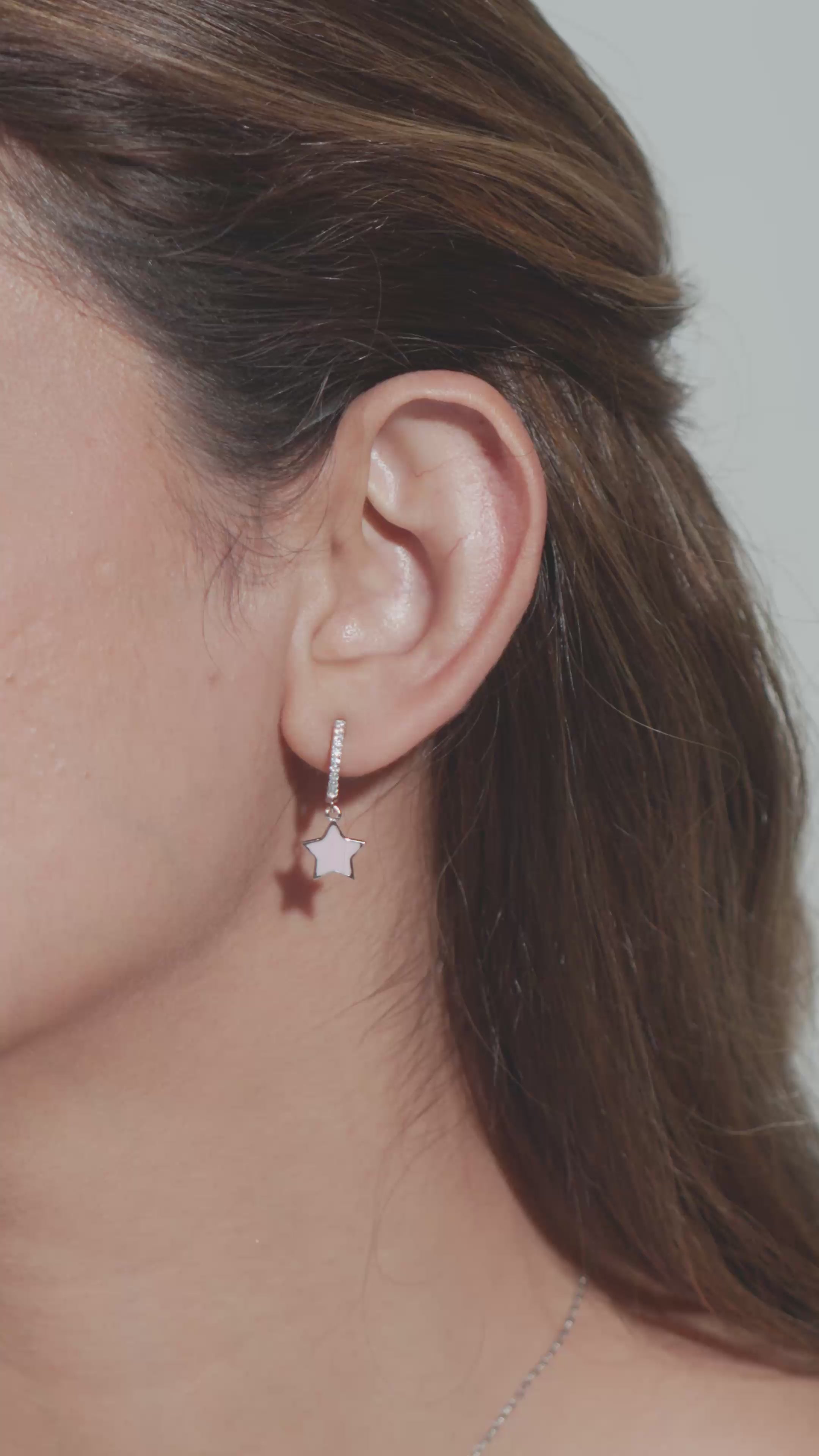 Star Hoops in Pink